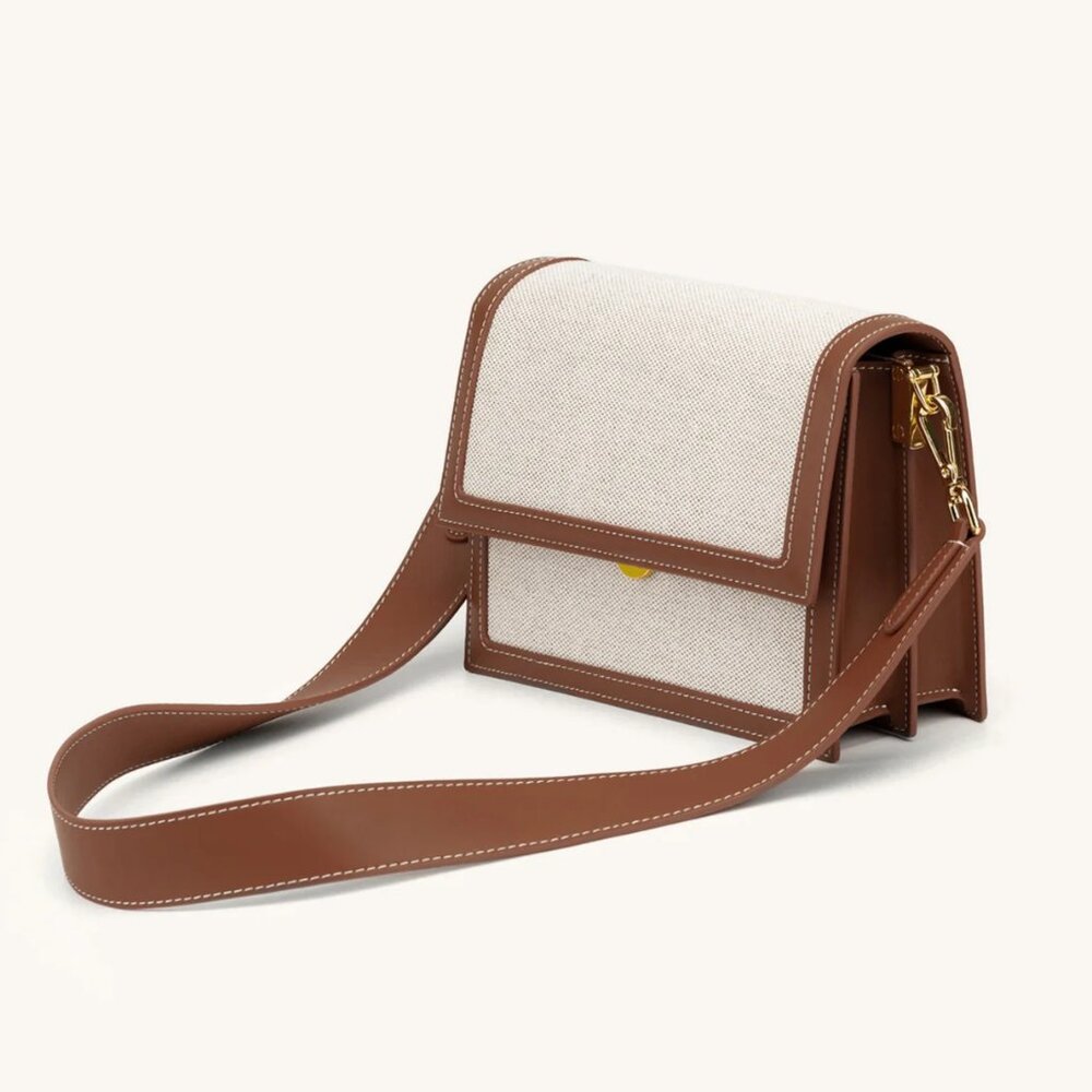 JW PEI Brown and Cream Crossbody Bag
